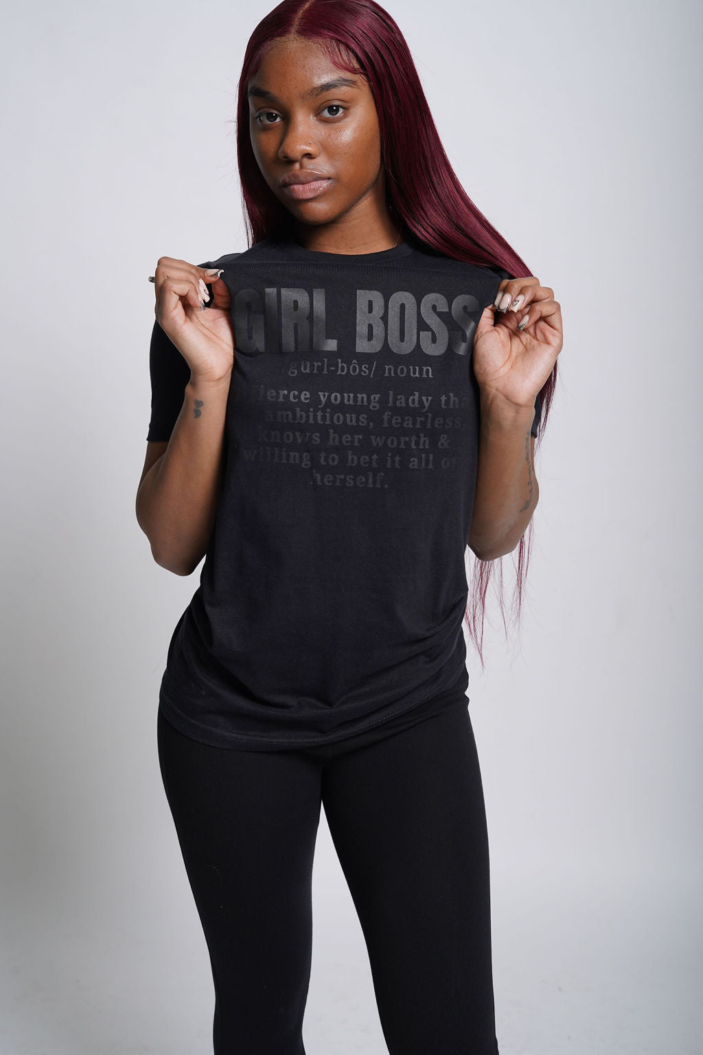 Black on Black Girl Boss Tee