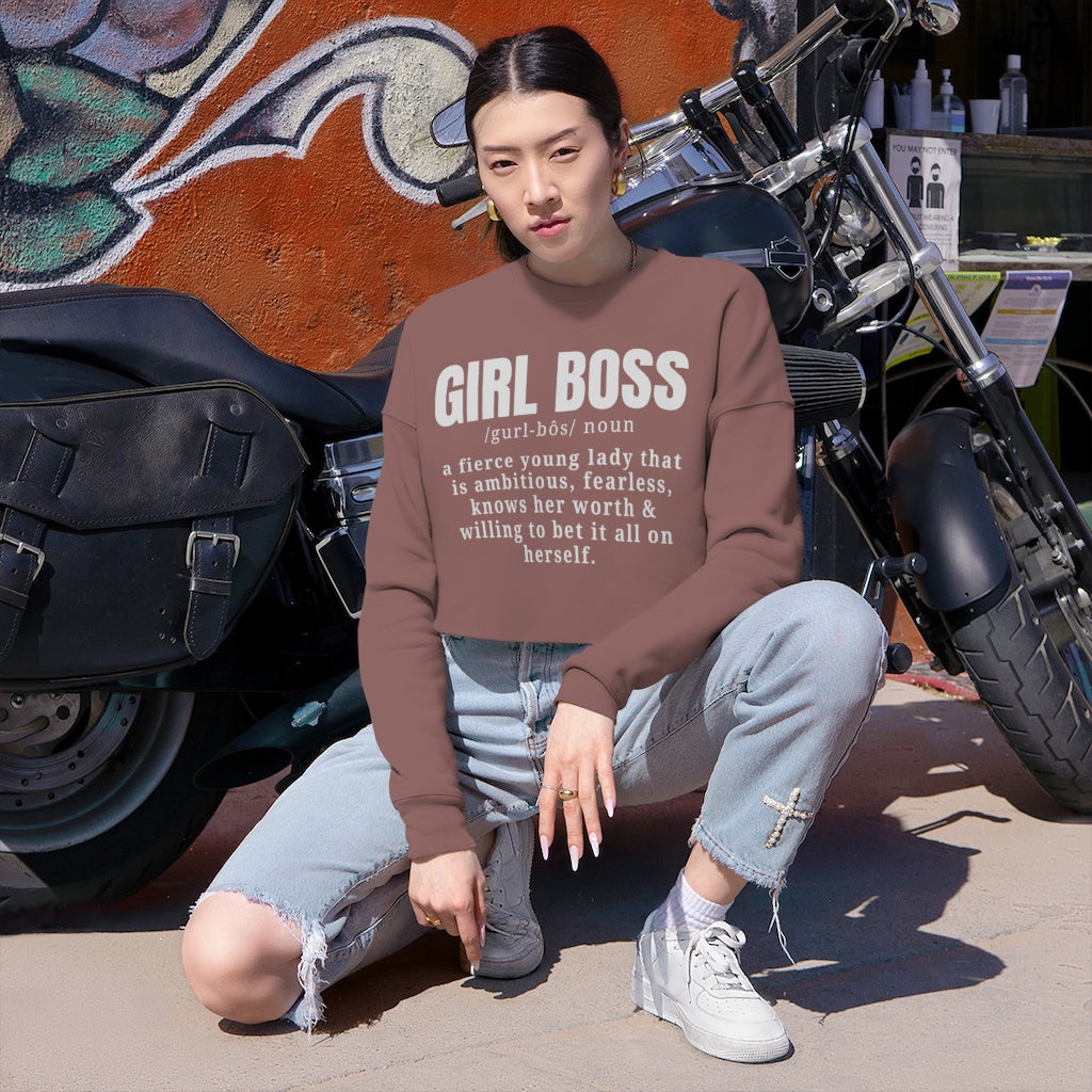 Girl Boss Cropped Sweatshirt