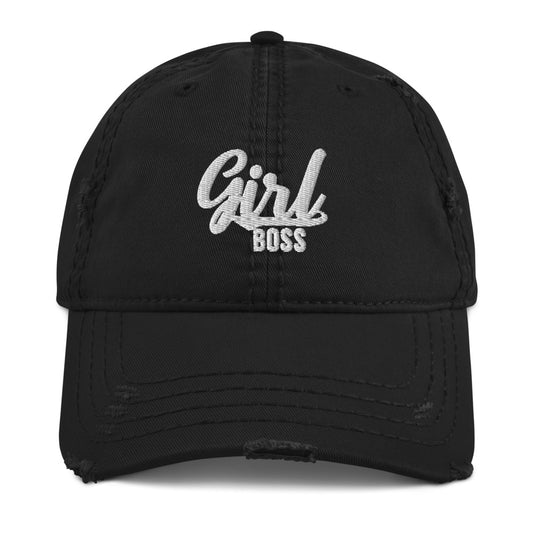Girl Boss Distressed Dad Hat