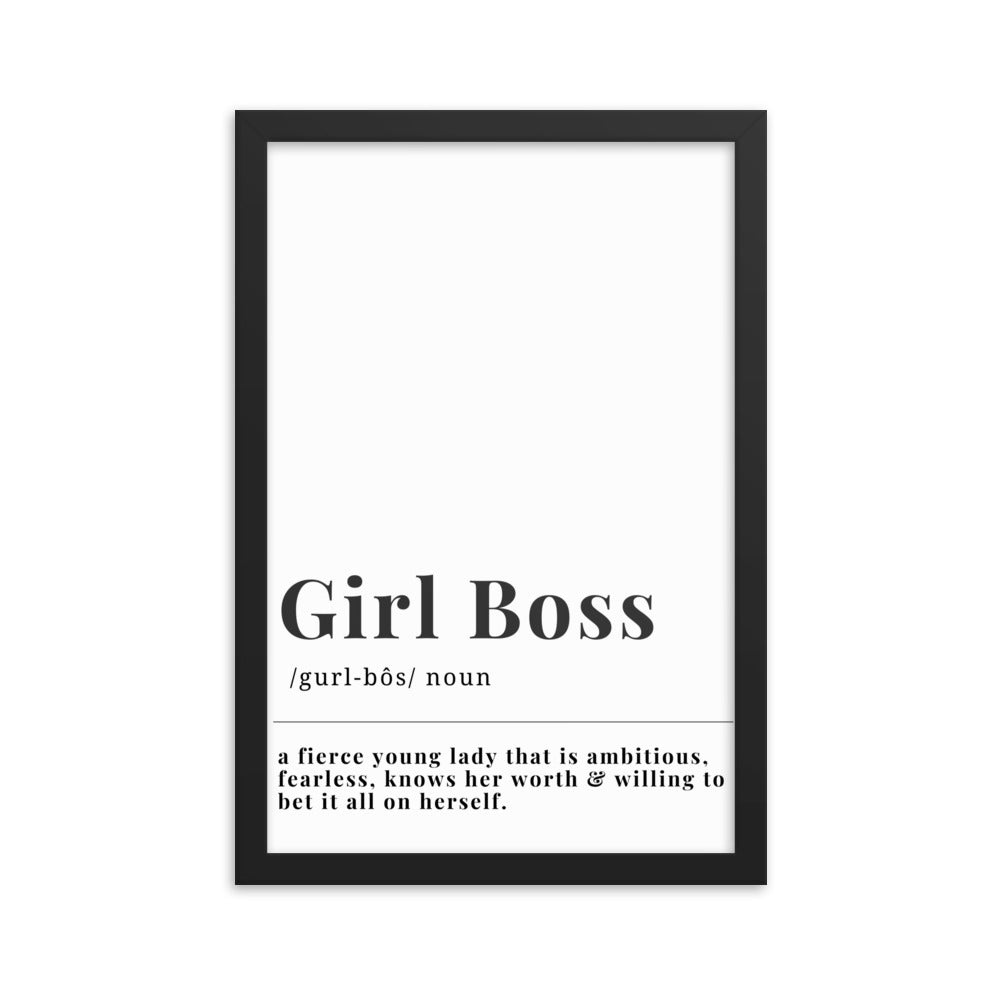 Girl Boss Framed poster