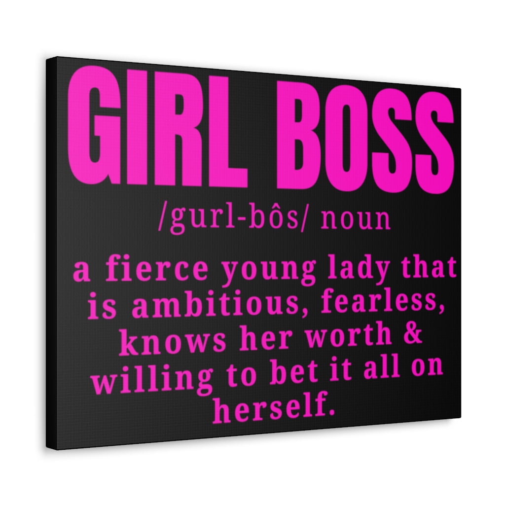 Girl Boss Wall Canvas
