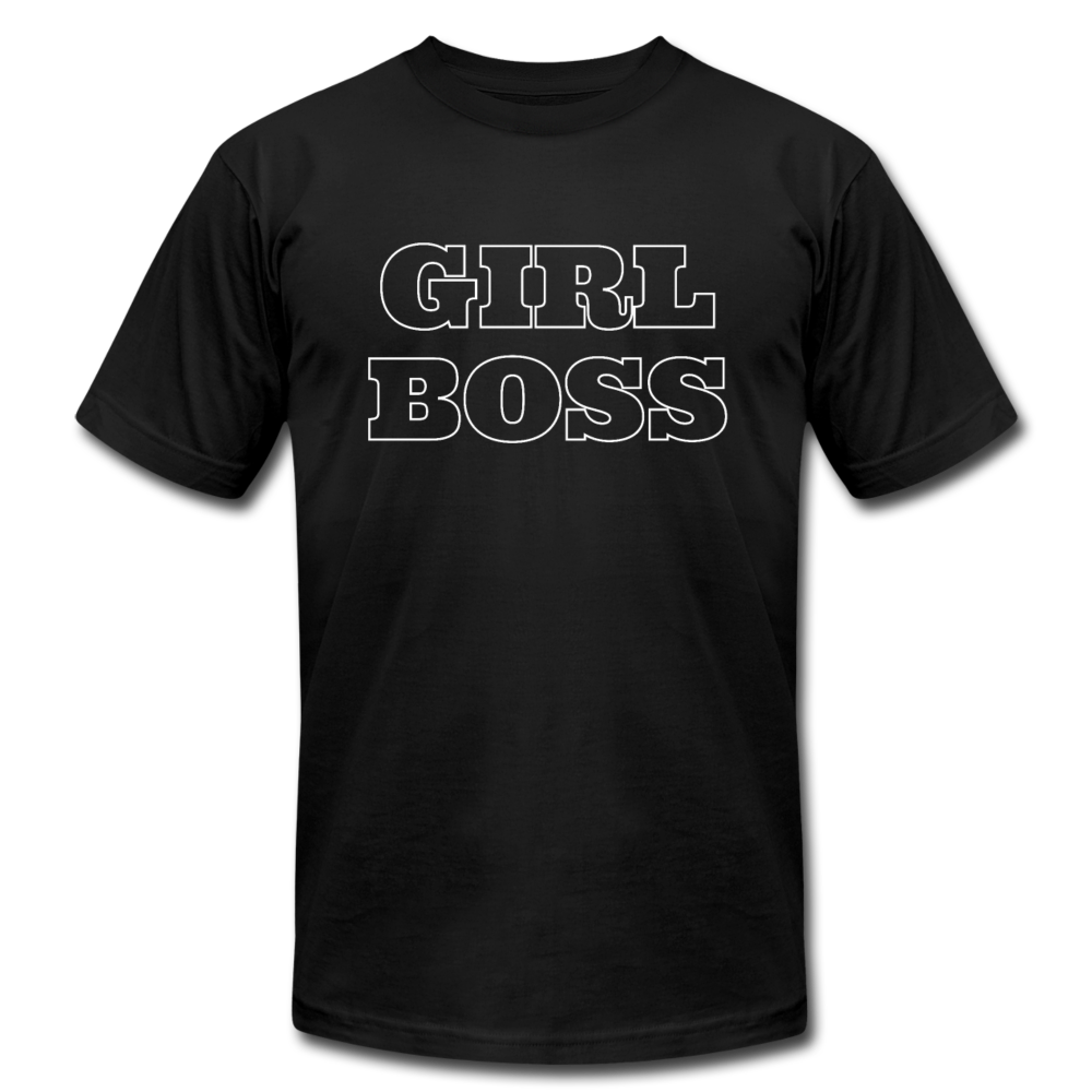 Girl Boss Outline Unisex Jersey T-Shirt - black