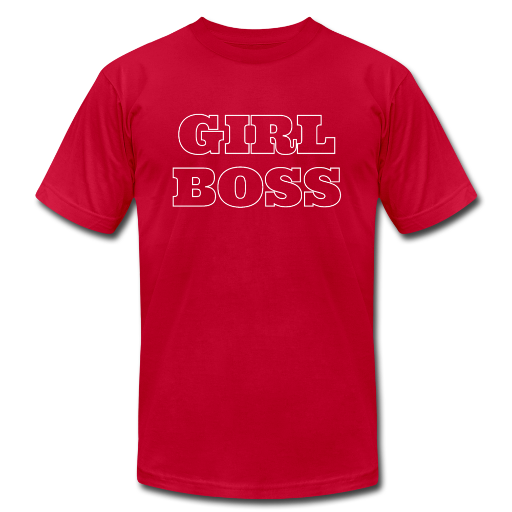 Girl Boss Outline Unisex Jersey T-Shirt - red